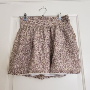 Floral Mini Skirt with Pockets
